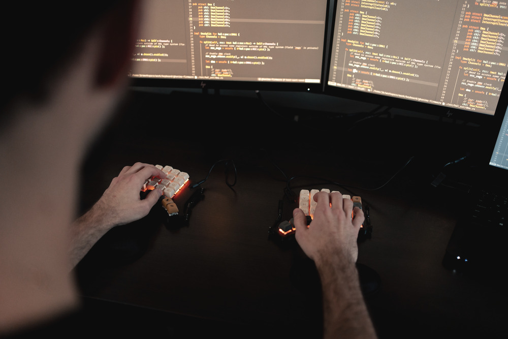 positioning hands on the keyboard